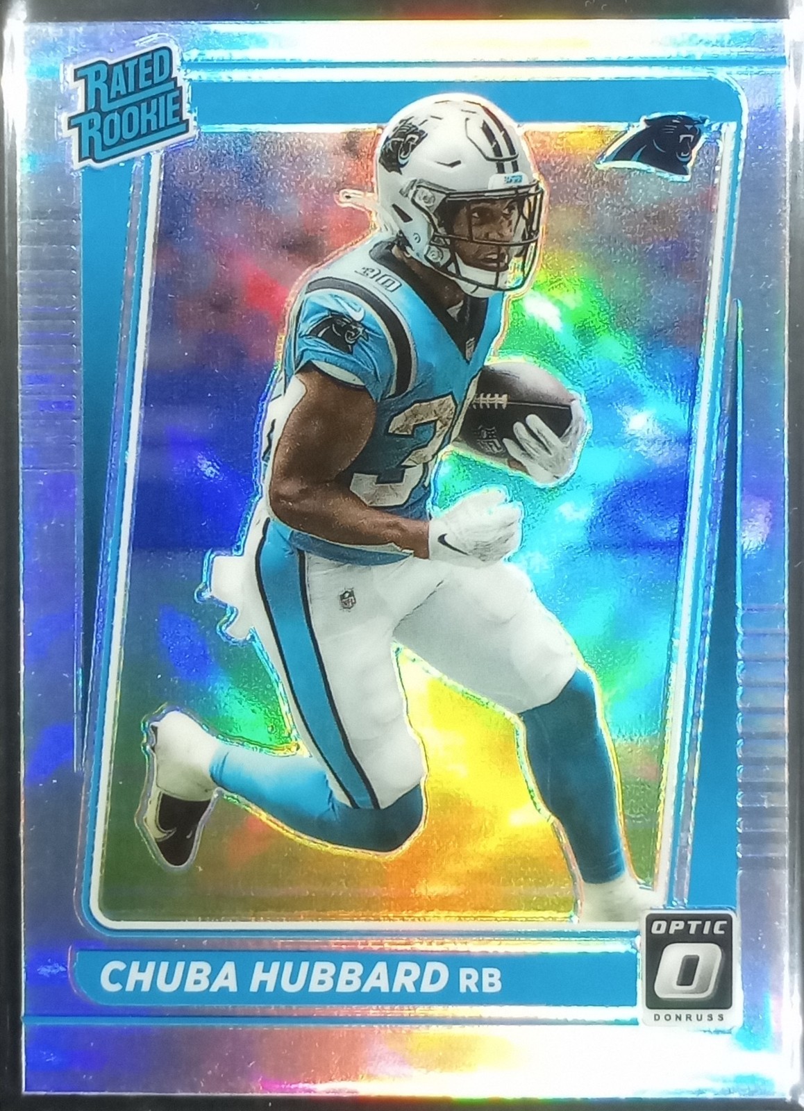 2021 Panini Donruss Optic Chuba Hubbard Rookie #225 Silver Prizm RC