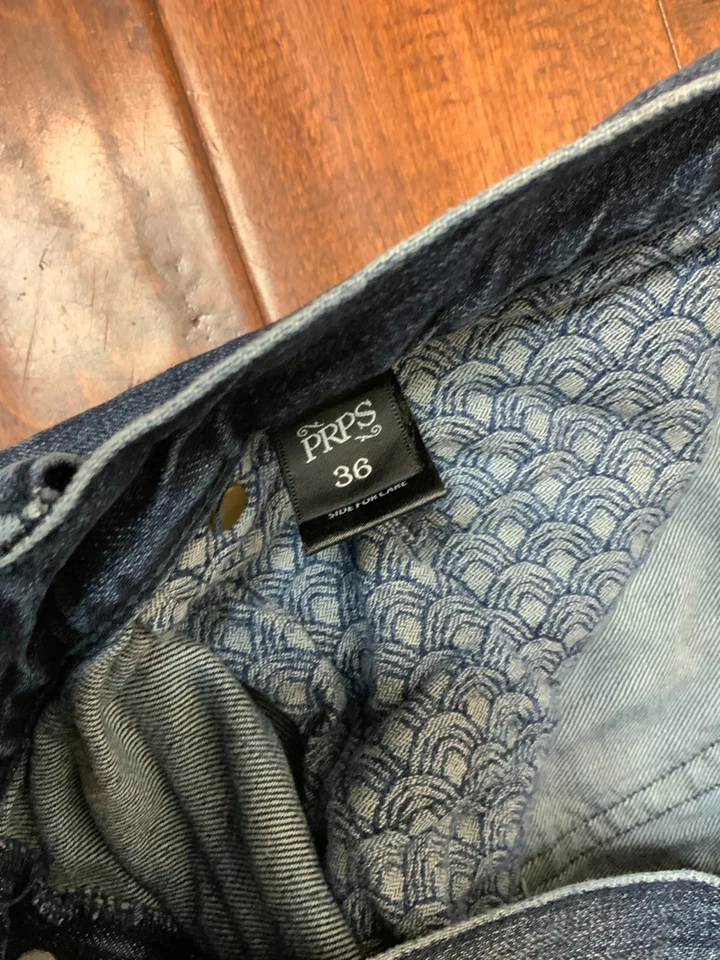 PRPS синий темно камень стирка джинсовой ткани тонкий ноги Demon Jean, размер 36 - Изображение 4 из 4
