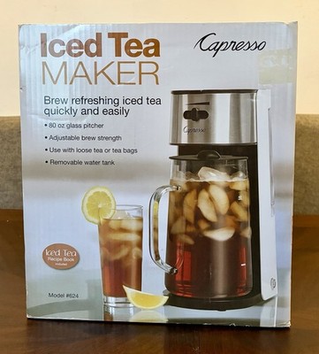 Capresso Ice Tea Maker 80 oz W/ Glass Pitcher - Stainless   BRAND NEW SEALED