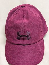 Under Armour Hat Women's Heathered Maroon OSFA Adjustable Polyester Baseball Cap