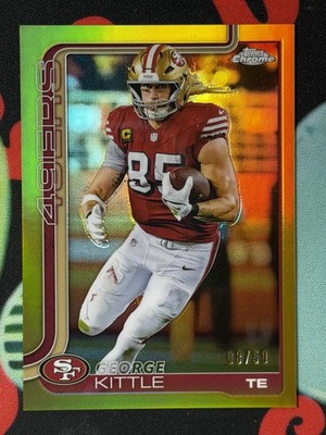 2025 Topps Chrome #267 George Kittle Gold Refractor #/50