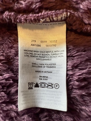Columbia Fireside Jacket Fleece Purple Womens Size 1X Full Zip Up Soft & Warm - Picture 6 of 6