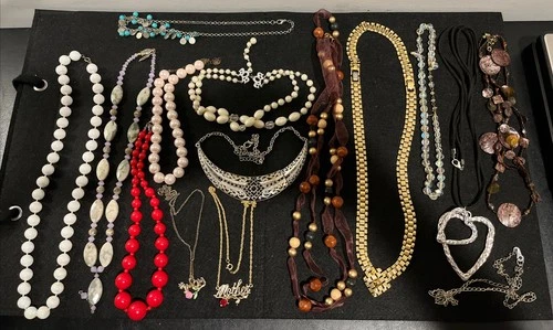 Lot of Costume Jewelry - Necklaces Some New & Some Vintage (READ DESCRIPTION)