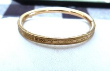 ANTIQUE VINTAGE VICTORIAN L MFG 12K GOLD FILLED HINGED BANGLE BABY BRACELET