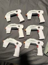 Laser X Laser Tag Blasters Guns Set of 6 White Battery Operated Multiplayer