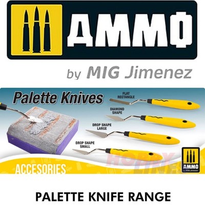 PALETTENMESSER Sortiment Flexible Klinge Edelstahl Werkzeug AMMO von Mig Jimenez