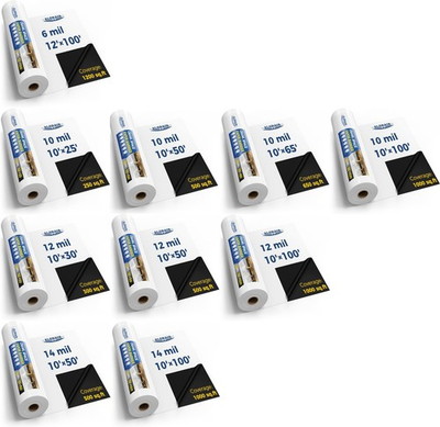 #ad Alorair Crawl Space Vapor Barrier 6 14 mil Coverage 250 1200 sq.ft Encapsulation $215.99