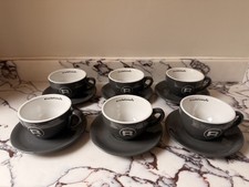 Rocket Espresso Tazza e Piattino Cappuccino Grigio - COPPIA (2 Tazze + 2 Piattini)