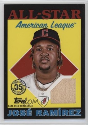 2023 Series 2 1988 Topps All-Star Baseball Relics Black /199 Jose Ramirez 0j4i