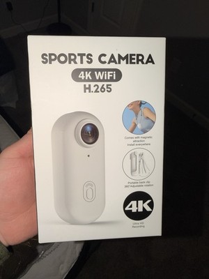 Sports Camera 4k WiFi Sports Action Camera Waterproof Black