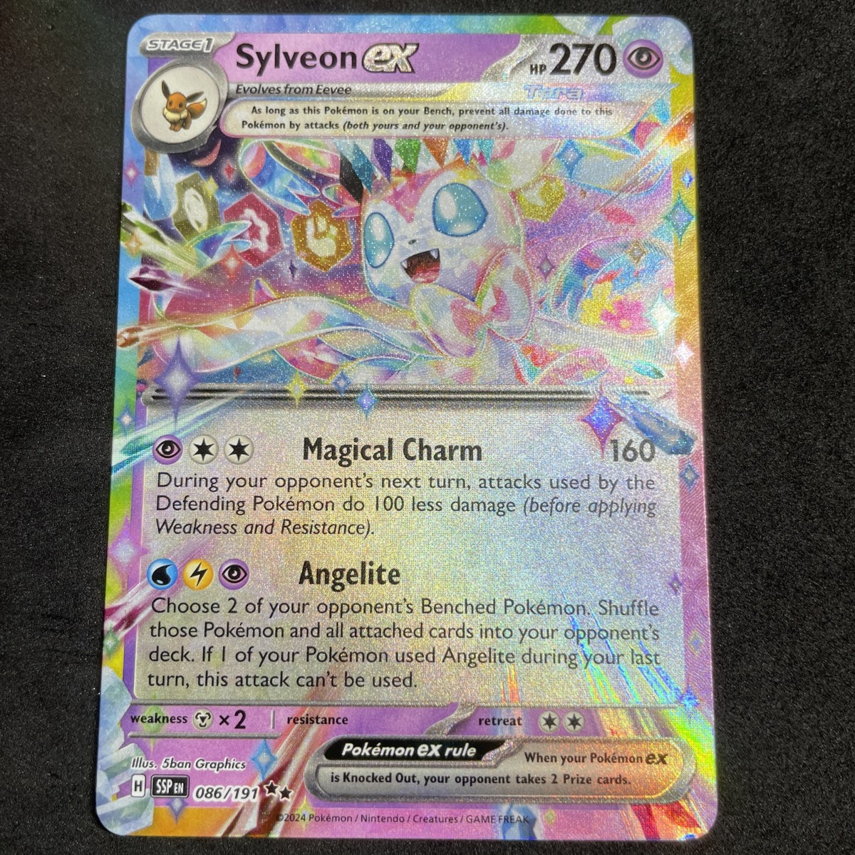 2024 Pokemon TCG - Surging Sparks - Sylveon ex - Double Rare - 86