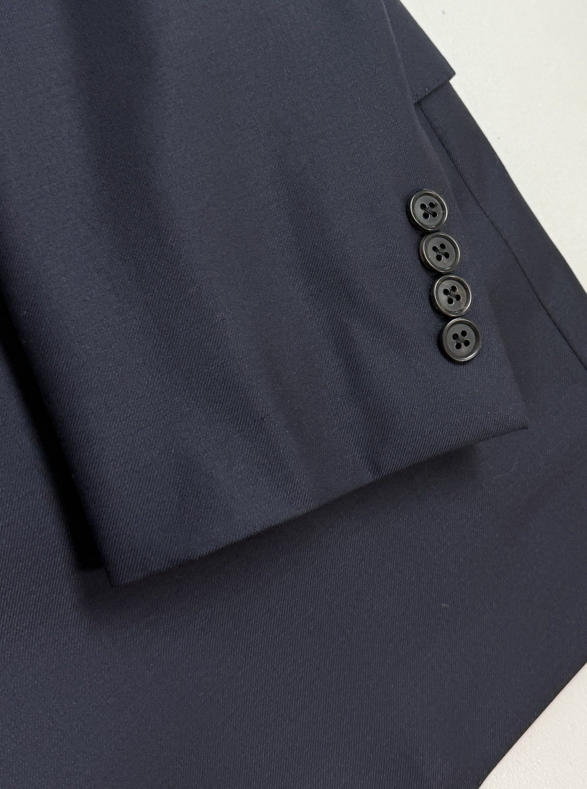 Hickey Freeman Beacon Solid Blue Two Button Suit … - image 6