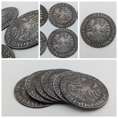Vintage Taler Dortmund Deutschland Adler Münze Untersetzer Tremoniensis Zinn x6 