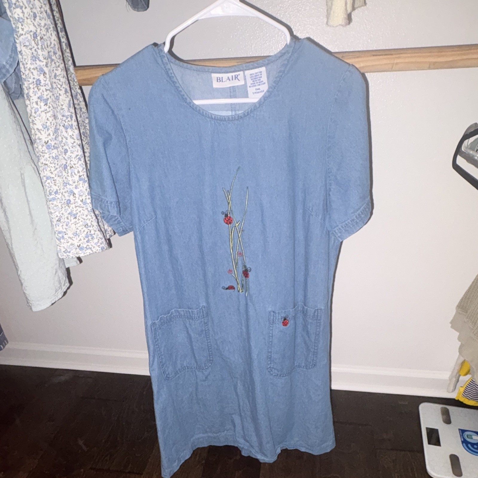 Vintage Ladybug Denim Dress