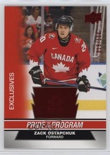 2023 Team Canada Juniors Pride of the Program Exclusives /100 Zack Ostapchuk z6b