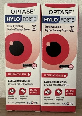 OPTASE Hylo Forte Dry Eye Drops Extra Hydrating 10 ml Pack of 2 - Exp 05/2028