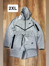 Nike Men's Grey Tech Set Zip Hoodie Shorts Size 2XL