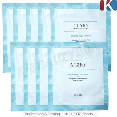 ATOMY Marine Ampulle Gel Mask 38g Brightening Firming Hydrogel Masks K-Beauty