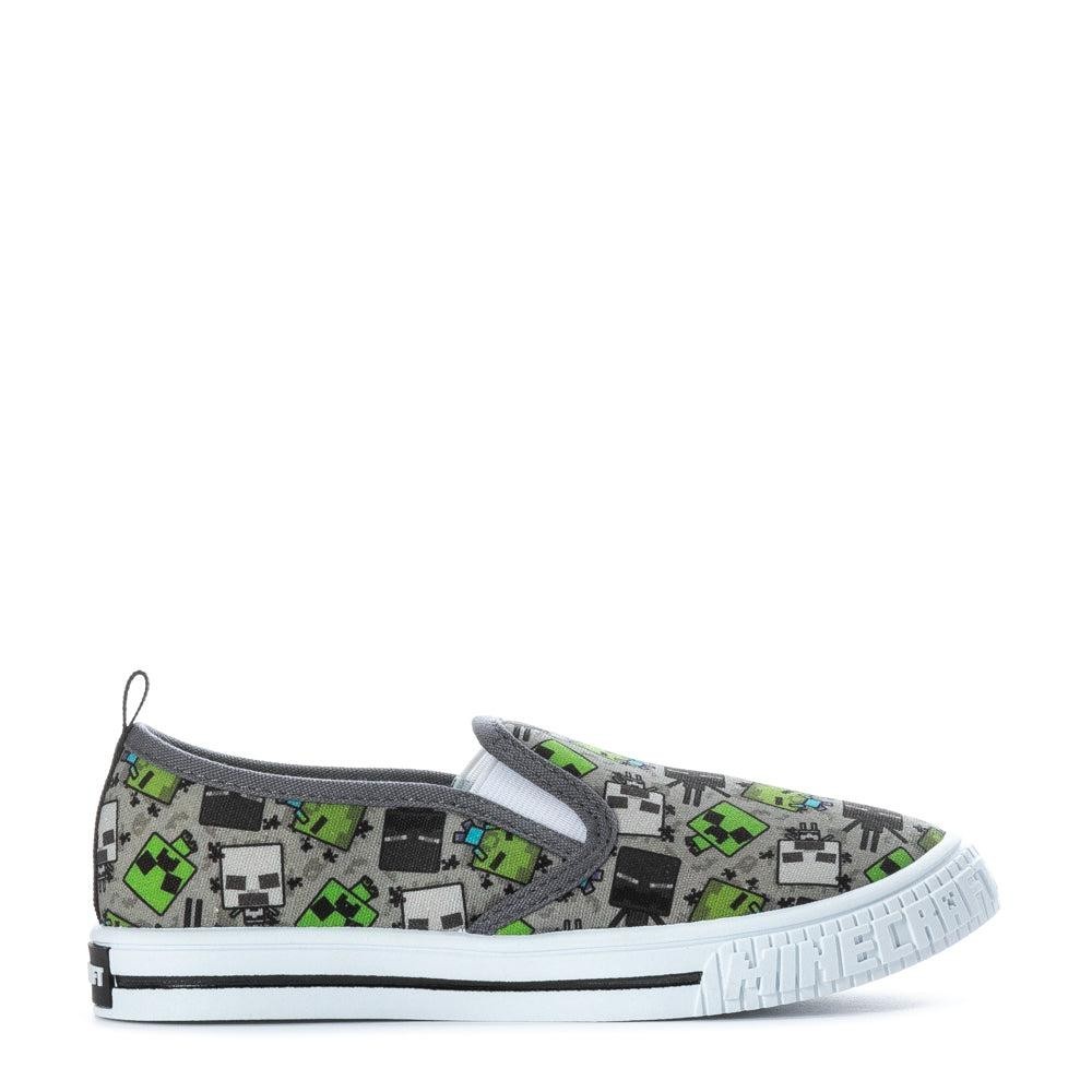 Minecraft Creeper Canvas Slip-On – Kids