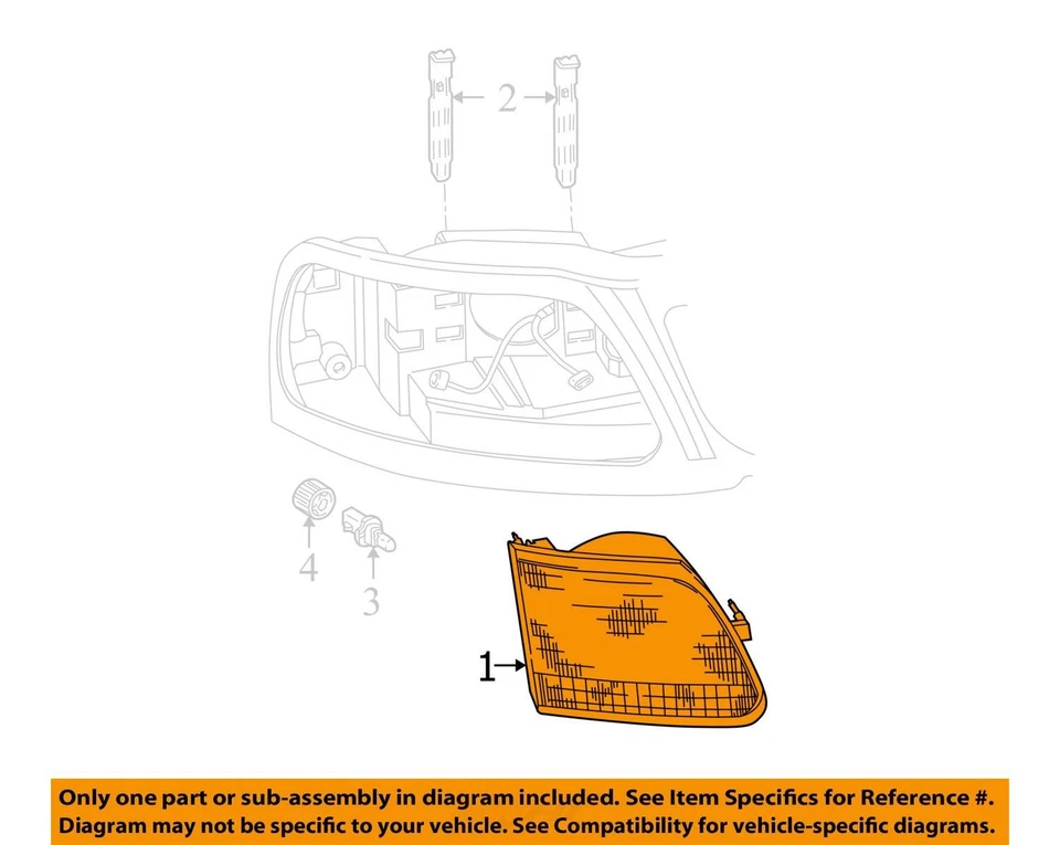 Ford F 150 2003 conductor izquierdo OEM luz principal lámpara R8s40b23 Foto 3 de 4
