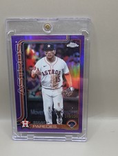 2025 Topps Chrome Update Series - Isaac Paredes #USC29 Purple Refractor /250