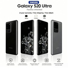 NEW SAMSUNG GALAXY S20 ULTRA 5G SM-G988U 128GB BLACK GRAY GSM CDMA-UNLOCKED