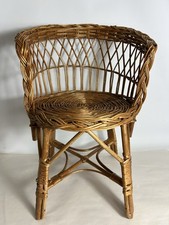 Genuine 1970s Vintage Childs Wicker/Rattan Arm Chair