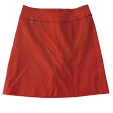 Peck & Peck Burnt Orange ALine Skort 6 Stretch Active Casual Skirt Luxury Active