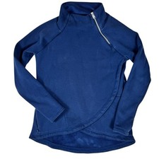 ATHLETA Blue Cozy Karma Asym Pullover Long Sleeve Sweatshirt Women's Size Small