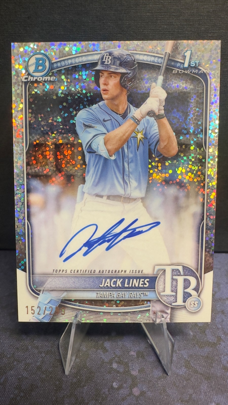 2025 Bowman Chrome - Jack Lines 1st Auto #CPA-JLI Speckle Refractor 152/299