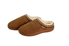 Muk Luks Contour Clog Shoes Womens Size 7.5 Brown Faux Fur Slippers Cozy House