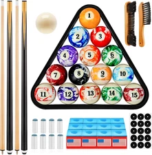 71 Pcs Pools Table Accessories Christmas Billiards Balls Gifts with Triangle Sta