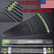 30" Pure Carbon Arrows Straightness0.003 for Recurve/Compound Bow Hunting Target