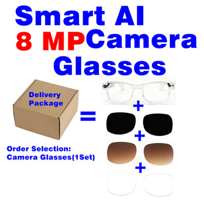 800W Pixel Camera Glasses Bluetooth Smart AI Glasses Micro Camera Photograp