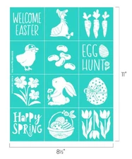 NEW “Egg Hunt Minis” Chalk Couture Chalk Transfer Stencil Size B