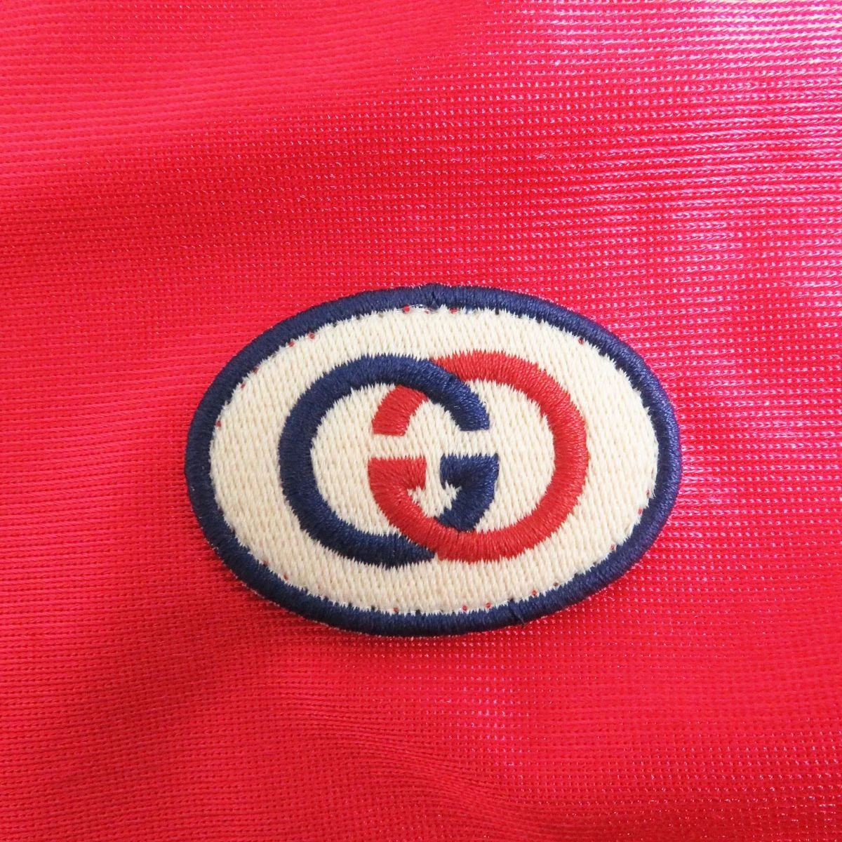 GUCCI 653373 Felpa con Cappuccio Felpa con Logo Patch Linea Web Laterale Maglia Lucida Rosso M Made In I