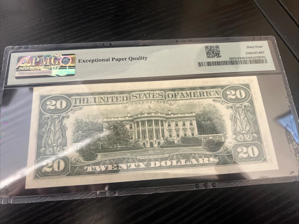 1977 $20 FRN Atlanta  Fr. 2072-F PMG 64 EPQ Serial F55962451A - Image 2 of 2