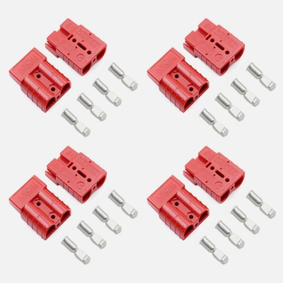USA STOCK 8Pcs 50A 600V Battery Power Connector with 16pcs terminals