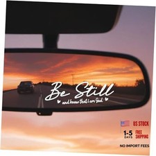 10PCS Be Still and Know That I am God Rearview Mirror Sticker, Rearview Mirror