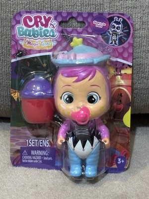 NEW CRY BABIES MAGIC TEARS MINI 5'' DOLL, CASS, GLOW IN THE DARK HALLOWEEN