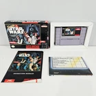 Super Star Wars SNES (1992, JVC) Super Nintendo CIB Game Box Manual Poster