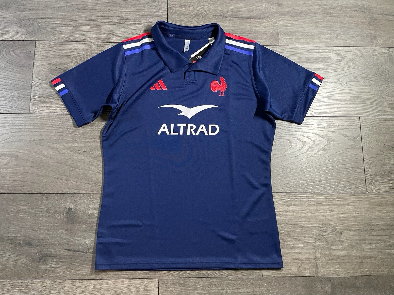 Adidas France Rugby Polo Blue Jersey 24/25 Men’s Size Large New JG3533