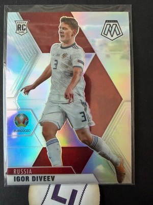 2021 Panini Mosaic UEFA Euro Igor Diveev #75 Silver Prizm Parallel Russia Zenit