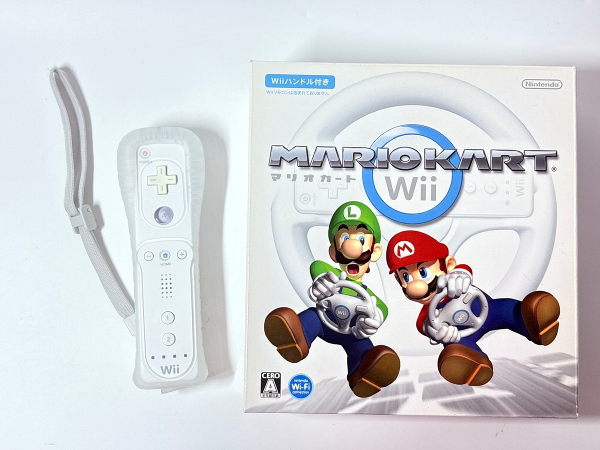 Nintendo Mario Kart Game + Wii Handle & Wii Remote Controller