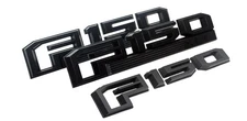 Set of 3 Fender & Rear Emblems Fits 2015-2020 F150 XLT Badge Matte Black
