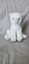 Peluche Douglas Winnie Blanco Ojos Azules Gatito Angora Gato 11"