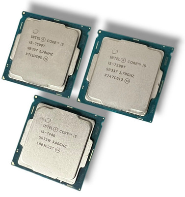 (LOT OF 3) 2 Intel Core i5-7500T and 1 i5-7400 Desktop CPU SR337/SR32W - TESTED!