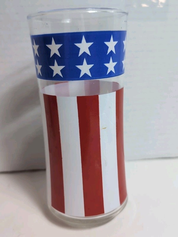 Libbey USA Flag Glass