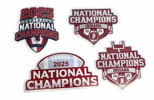 Indiana Football 2025 National Championship Aufkleber 4er Pack - Bild 1 von 6