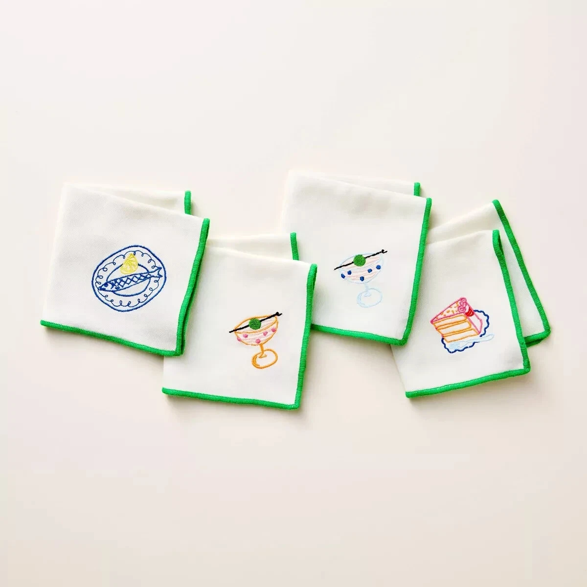 Kate Spade Embroidered Icon Cocktail Napkins